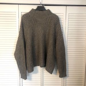 Aerie soft women grey sweater size XL cowl neck